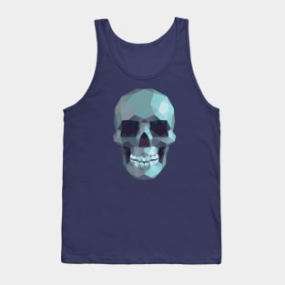 Turquoise Skull Low Poly Tank Top